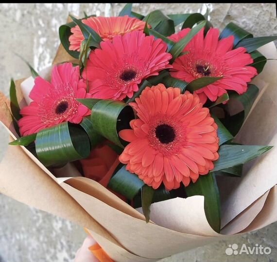 Цветы букеты герберы, заказать герберы