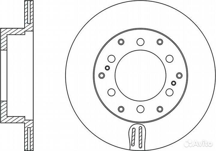 Торм.диск зад.вент.312x18 6 отв