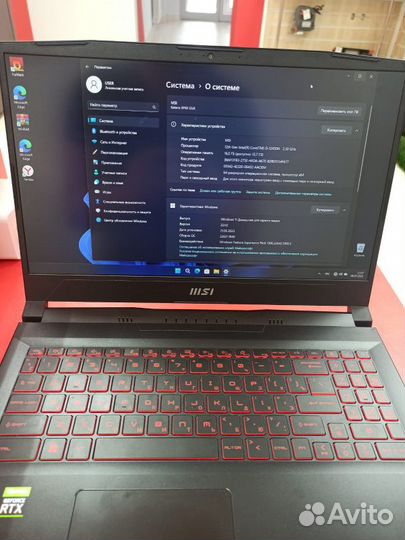 Ноутбук MSI katana GF66 12UE