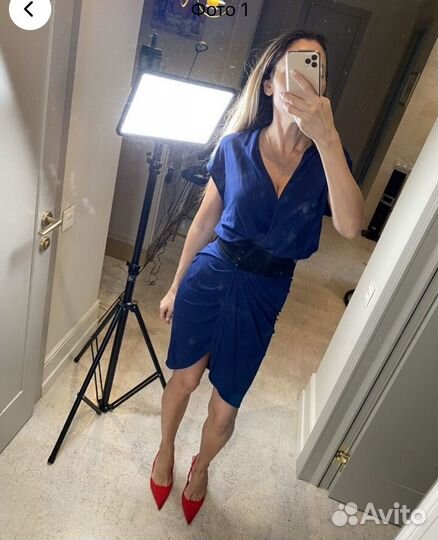 Haute Hippie на S-М синее платье