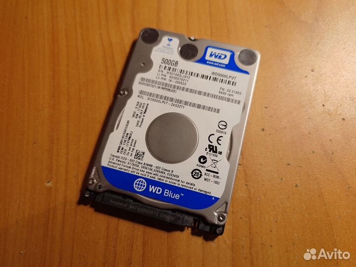 Жесткий диск WD Blue 500GB (2.5)