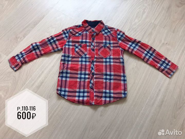 Рубашка с длинным рукавом от р104 до 152