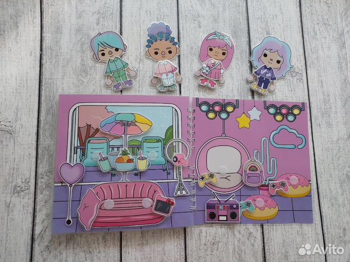 Игры на липучках Тока Бока Неоновый домик