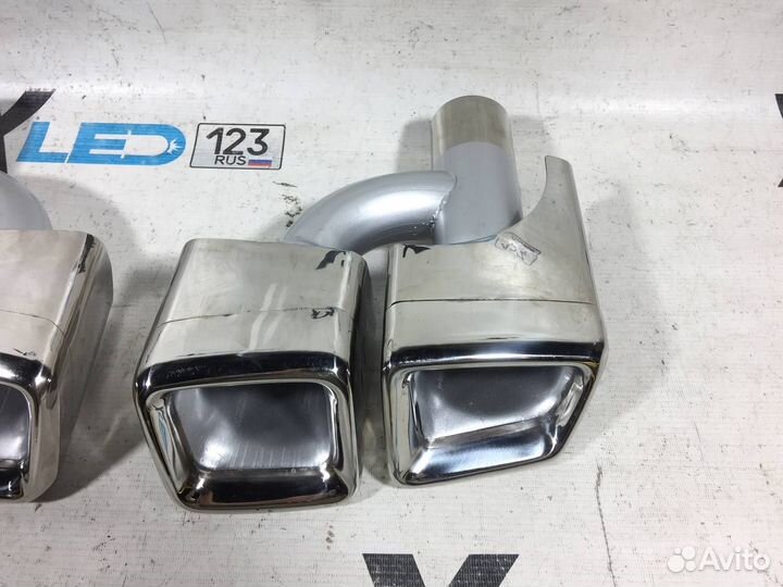 Насадки Mercedes w221 AMG S65 овальные хром