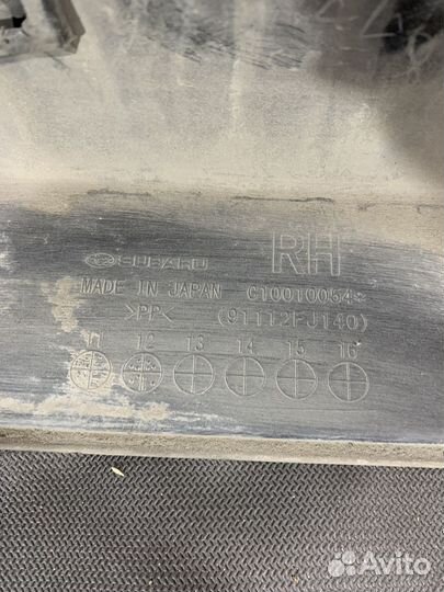 Накладка на порог правая Subaru XV GP G33