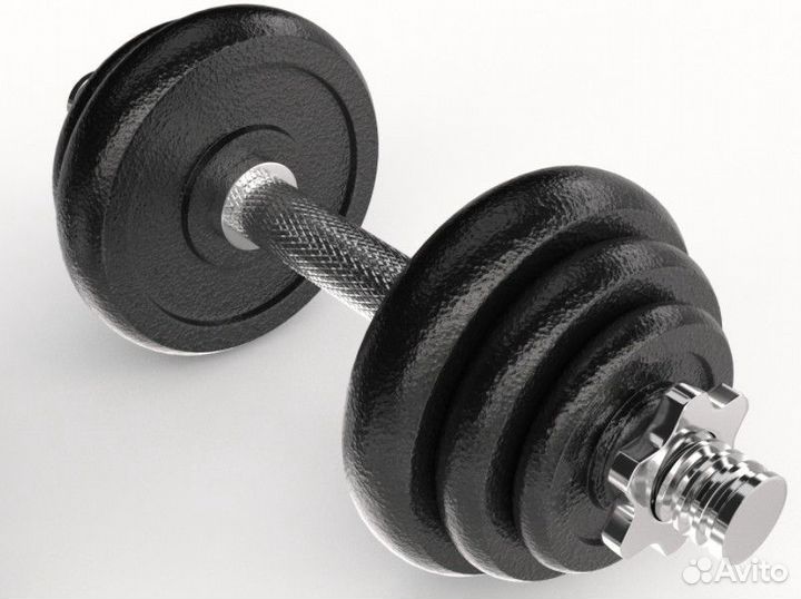 Набор гантелей и штанга unixfit в кейсе 50kg Новый