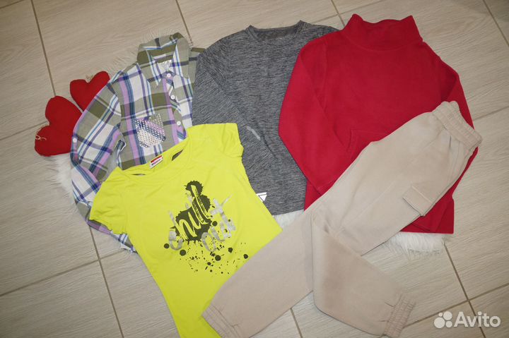 Фирменные вещи на девочку 140