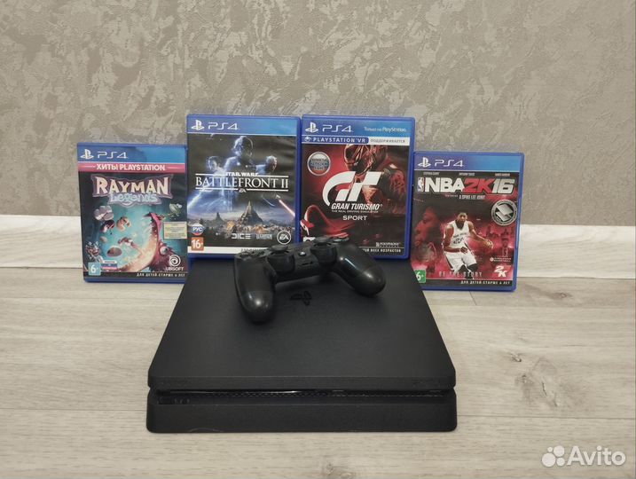 Sony playstation 4 slim + 50 игр EA games