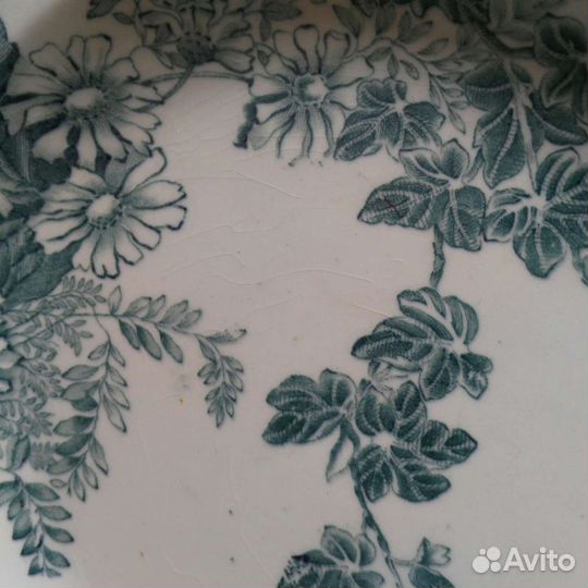 Тарелка глубокая Густавсберг Flora старинная