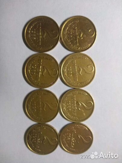 Коллекция монет 2 коп. с 1984 по 1991гг. СССР