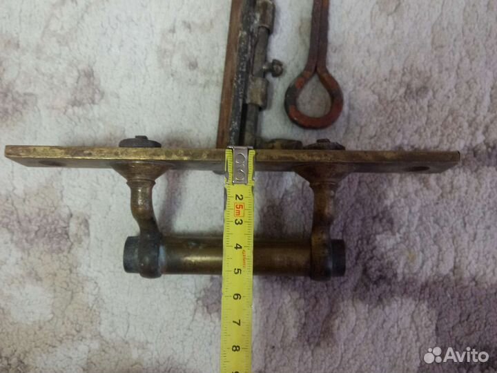 Лот Латунные ручка и защелка на дверь