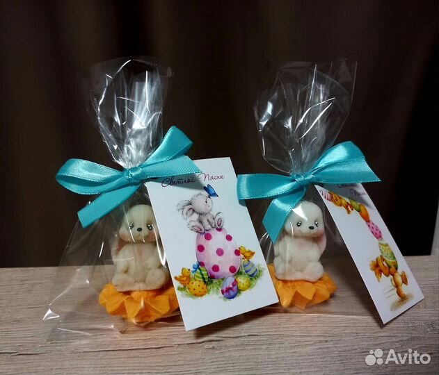 Пасхальный зайчик из мыла