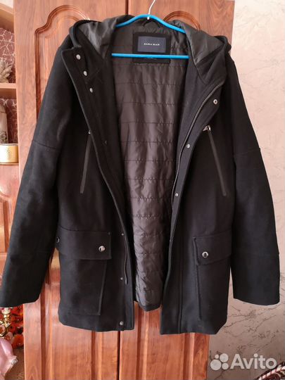 Пальто zara шерстяное мужское новое 48-50 размер