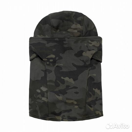 Тактическая балаклава флисовая, камуфляж темный