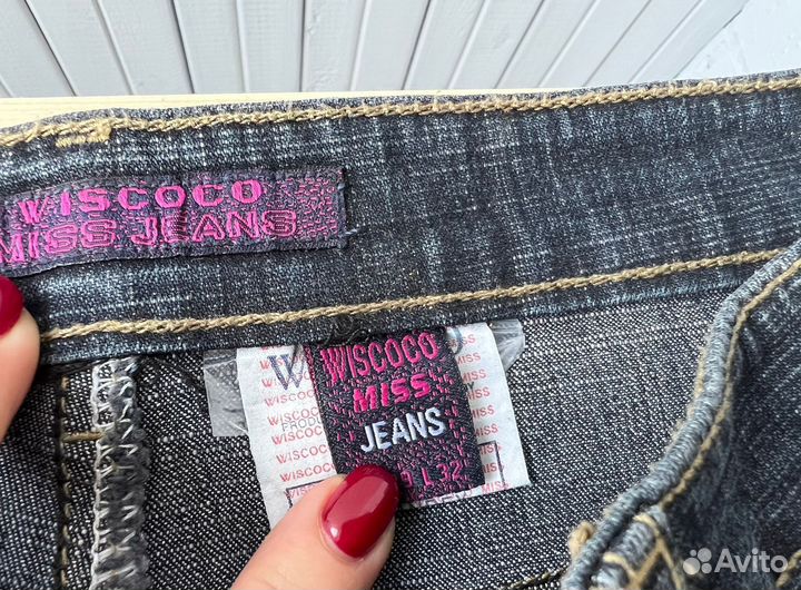 Новые джинсы клеш расклешенные 44-46 синие