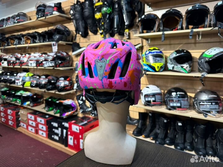 Кроссовый детский шлем защитный цветной