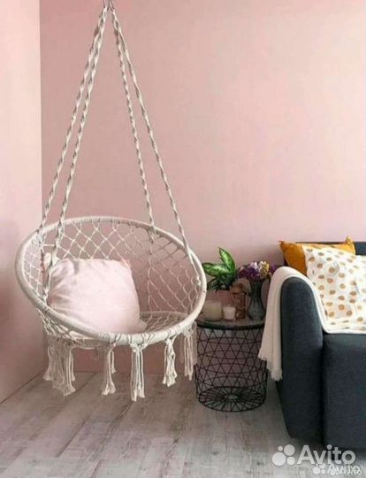 Подвесные качели гнездо с подушкой