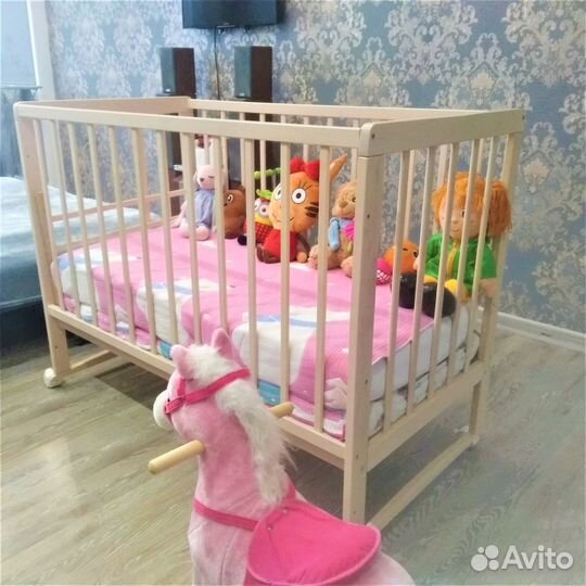 Детская кровать для новорожденных 120х60см