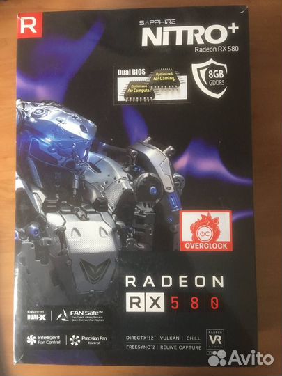 Видеокарта Sapphire AMD Radeon RX 580 nitro+ OC 8G