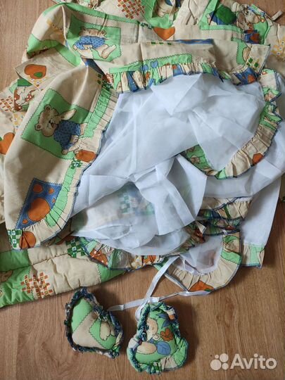 Бортики с балдахином на детскую кроватку