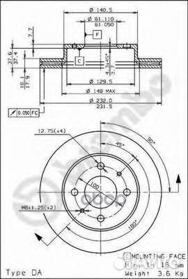 Диск тормозной Standard перед nissan almera