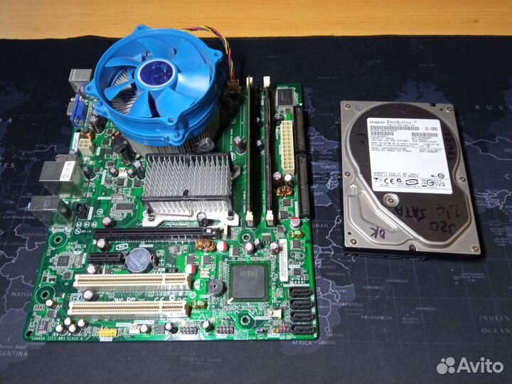 Комплект материнская плата проц озу кулер и hdd