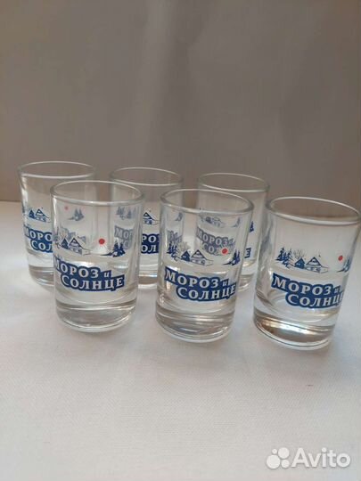 Стопки стекло. Цена за 6 шт