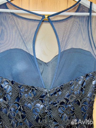 Синее вечернее платье, 42 размер