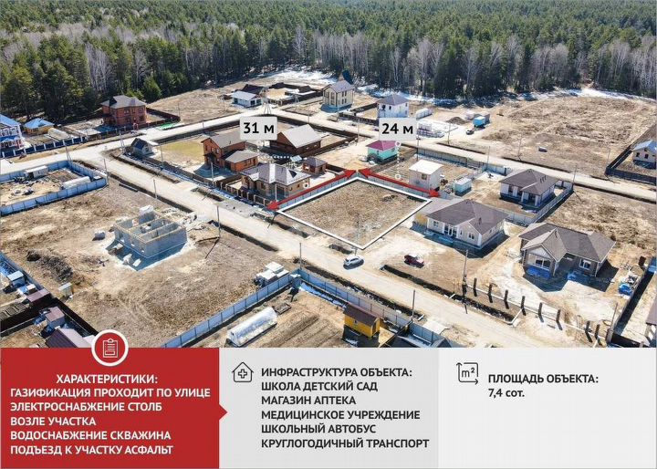 Участок 7,4 сот. (ИЖС)