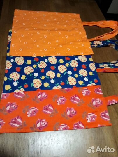 Сумка шопер из хлопка с подкладом