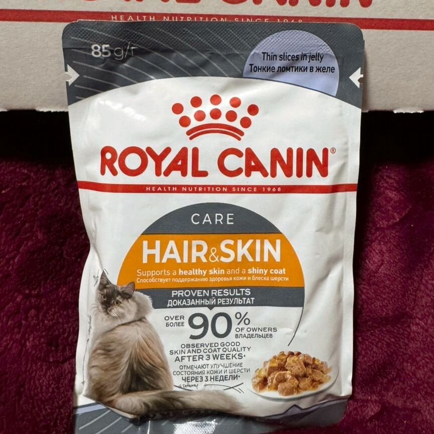 Влажный корм для кошек royal canin hair/skin