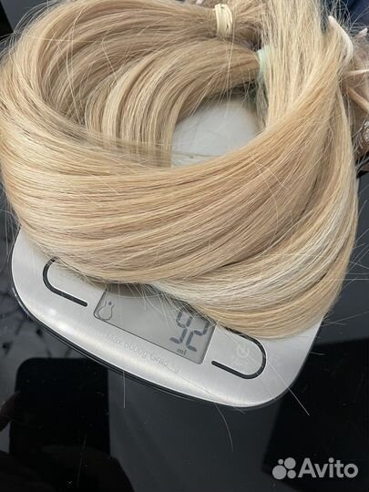 Волосы для наращивания б/у блонд 40 см