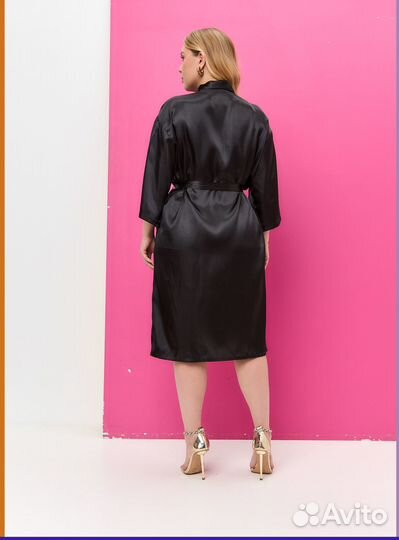 Шелковый женский халат