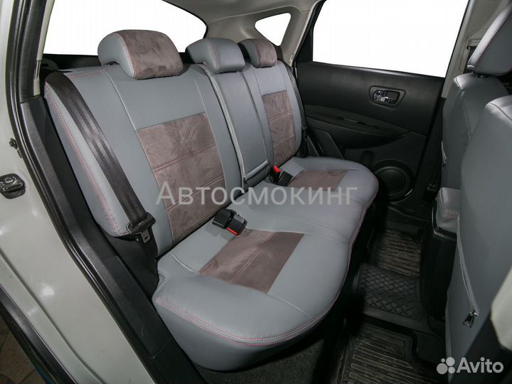 Авточехлы на Nissan Qashqai готовые, экокожа+велюр