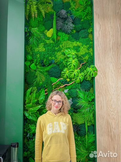 Панно из мха готовые панели декор стен озеленения