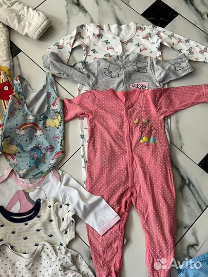 Вещи пакетом на девочку 74 80