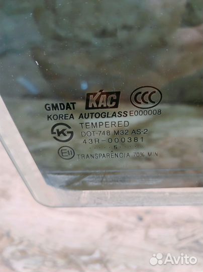 Стекло двери задней правой Chevrolet Lacetti