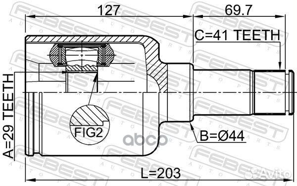 ШРУС внутренний перед лев ford explorer TUB