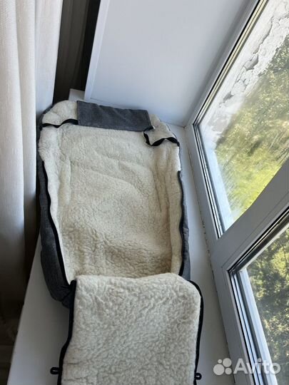 Зимний конверт в коляску на овчине