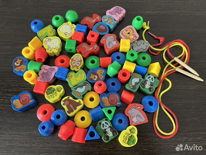 Шнуровка бусы животные
