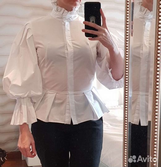 Блузка Alexander McQueen белая хлопок