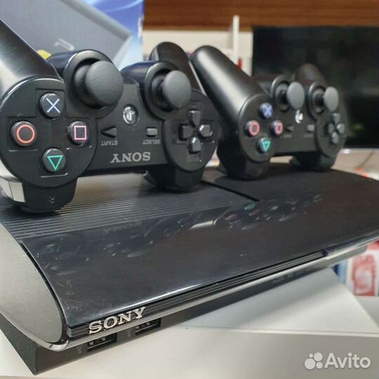 Sony PS3 300GB, 2 геймпада, 16 игр