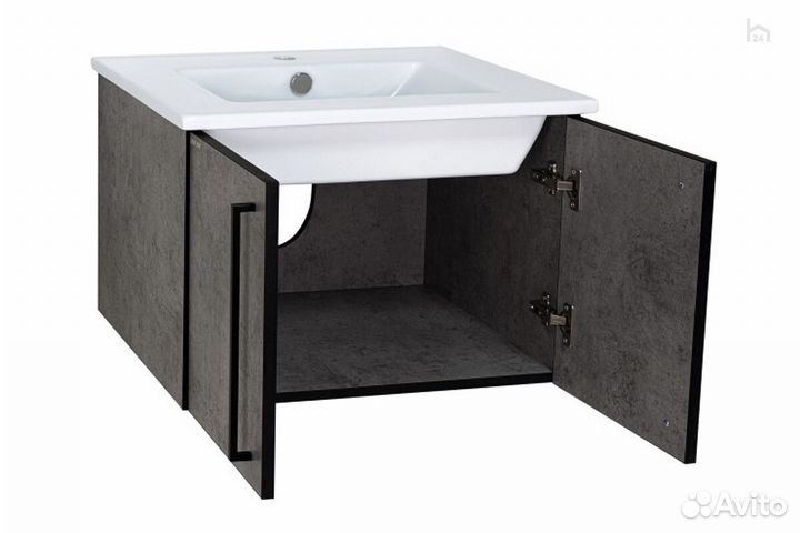 Тумба для ванной с раковиной подвесная Rock