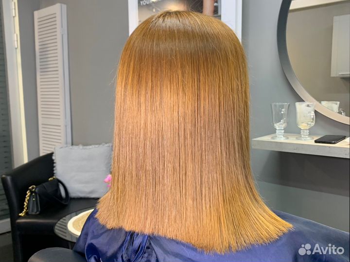 Кератиновое выпрямление, пилинг кожи головы