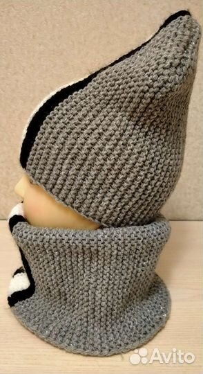 Комплект шапка и снуд демисезонный