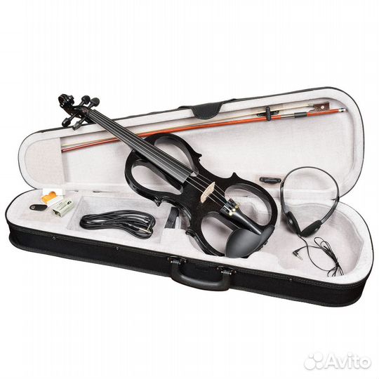 Электроскрипка antonio lavazza EVL-01 BK4/4 чёрная