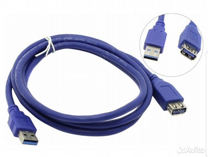 Кабель USB 3.0 (female) - USB 3.0 (male)