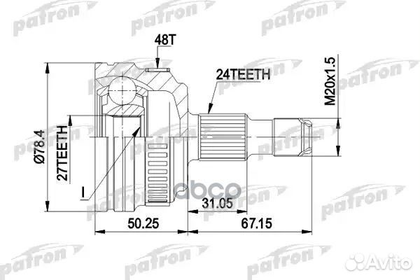 ШРУС наружн к-кт 24x57x27 ABS:48T mercedes-benz