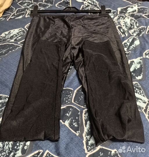 Леггинсы блестящие, черные L и XL