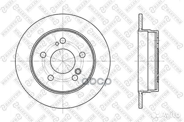 6020-3307-SX диск тормозной задний MB W124/W20